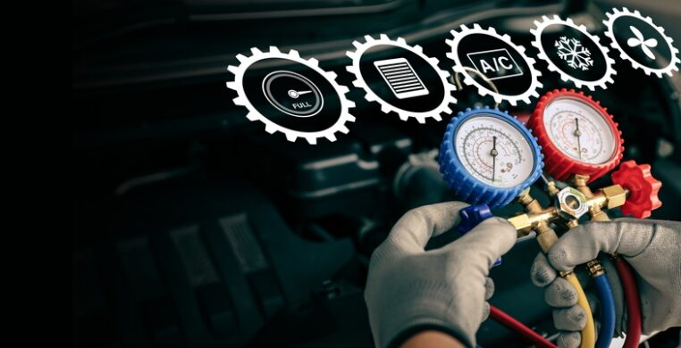 Hand,Of,Car,Mechanic,Technician,Use,Meter,To,Check,Car